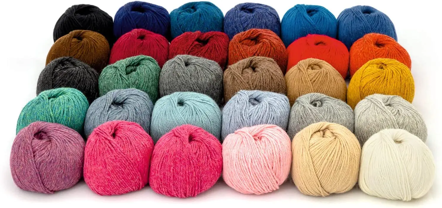 35 Colors Wholesale 70 Wool 30 Cashmere Soft Baby Alpaca Wool For