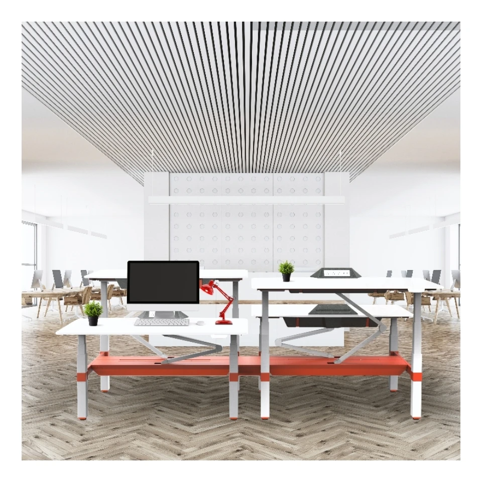 ZGO Modern Executive Office Furniture Studio Computer Stand up Workstation Table Desk