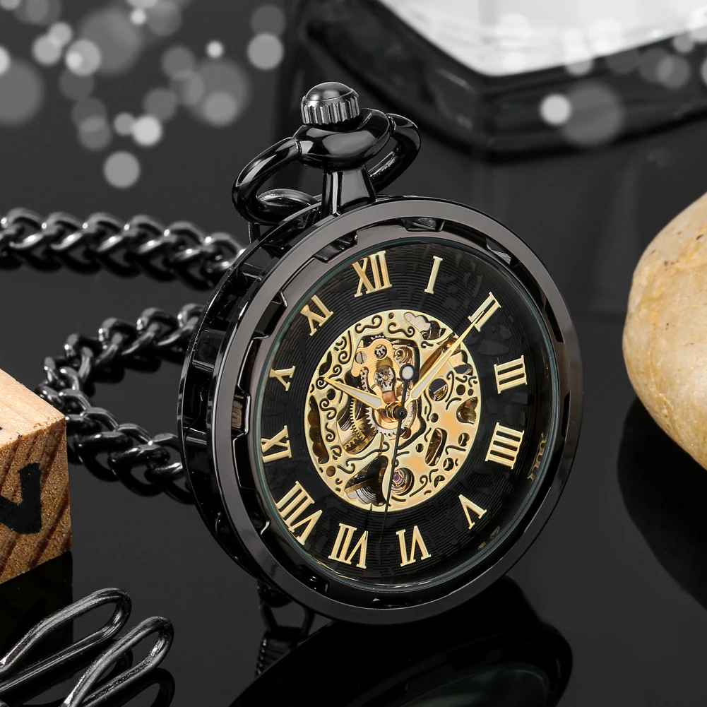 Antique Hand Winding Chain Clock - Steampunk Pocket Watch display picture 2