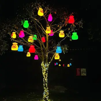 Led3D Fufu Bag Flat Fufu Bag Lollipop Fugu Outdoor Waterproof Project Bright Hanging Tree Street Lighting Decorative Lamp