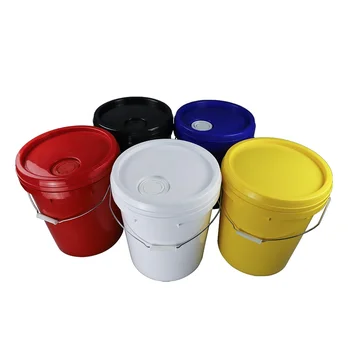 wholesale chemical 20L/liter wide mouth plastic round bucket