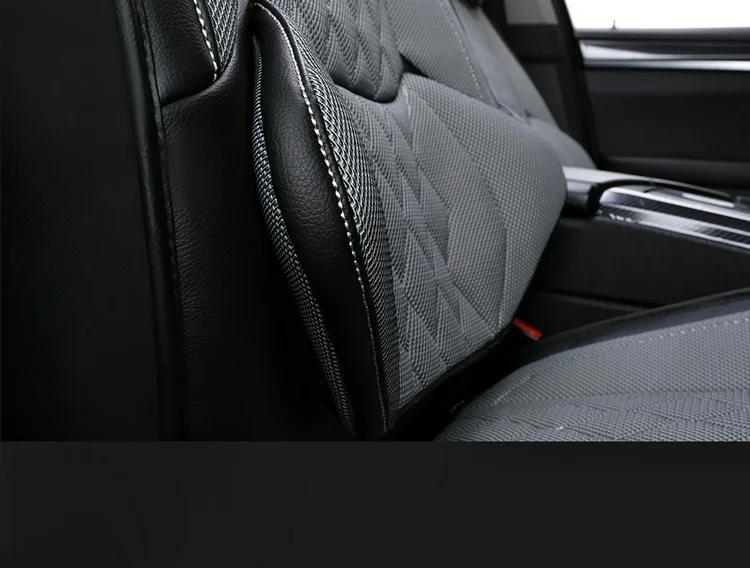 Wholesale Luxury Design Car Seat Cover Full Set Mesh Leather Car Seat