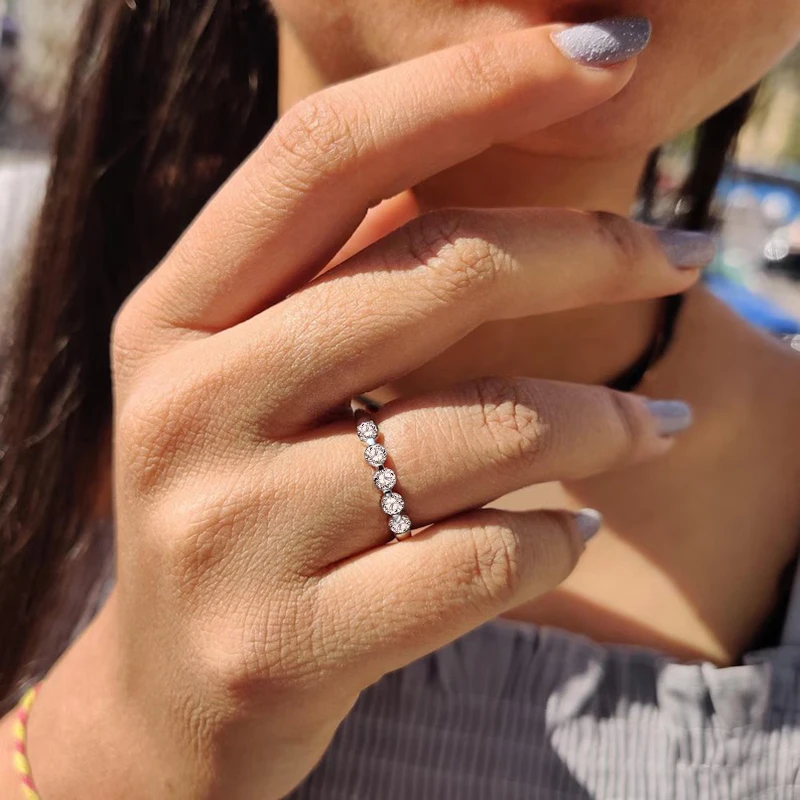 Personality High-grade Sense Wedding Bands 925 Sterling Sliver