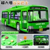 Autobus verde extra-large con suoni, luci e porte a inerzia apribili