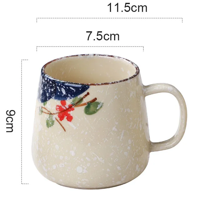 Office Vintage Japanese Bone China Ceramic Mug 350ml Business Gift Large Capacity Wholesale