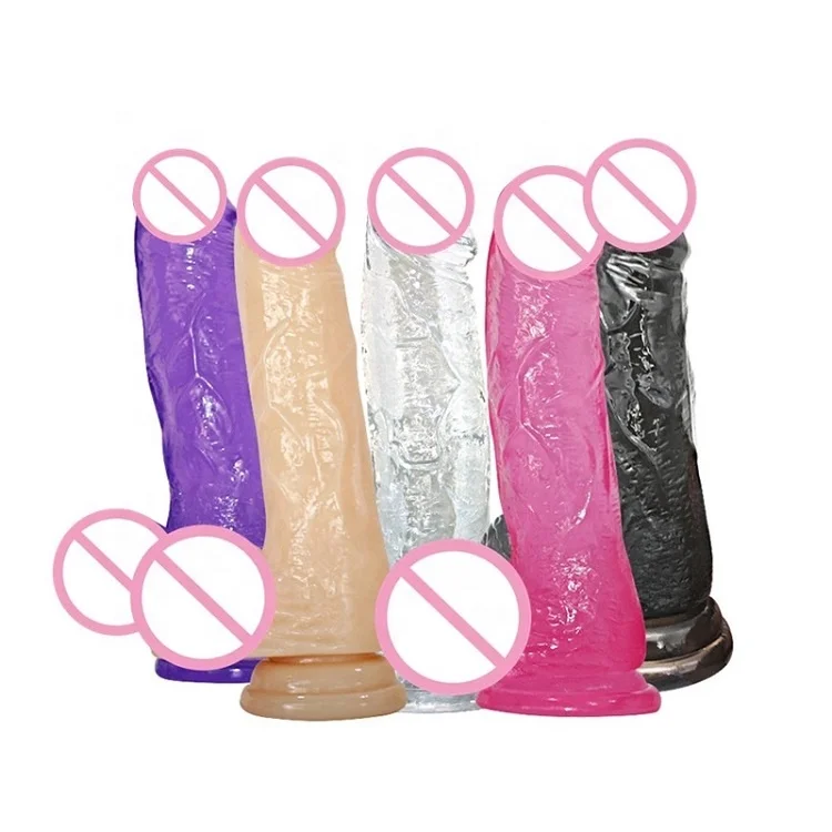 Multi Colorful Artificial Huge Big Penis Women Toys Sex Adult Silicone Realistic Dildo with Suction Cup