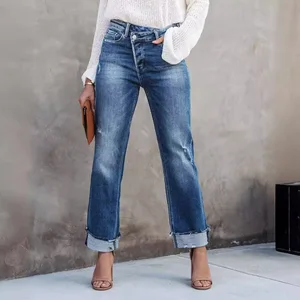 Women's Casual Jeans Pants Breathable and Washable Skinny Pantalon Jean Femme for Summer