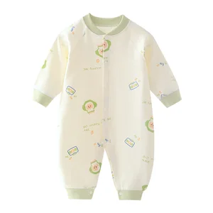 Newborn Baby Cotton Cartoon Jumpsuit for Spring & Autumn Climbing Clothing 0-3 Months Long Climb Design