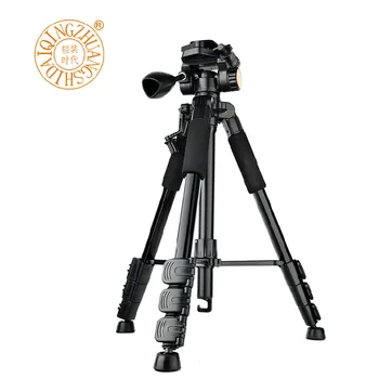 57.5 Inch Q111 Professional Aluminum Live Streaming Photographic Camera Tripod for Digital DSLR Video Camera Smart Phone Tripod detail image