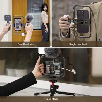 SmallRig All-in-One Universal Phone Video Rig Kit, Accessories Phone Cage, Wireless Control Handles, Power Bank Holder detail image