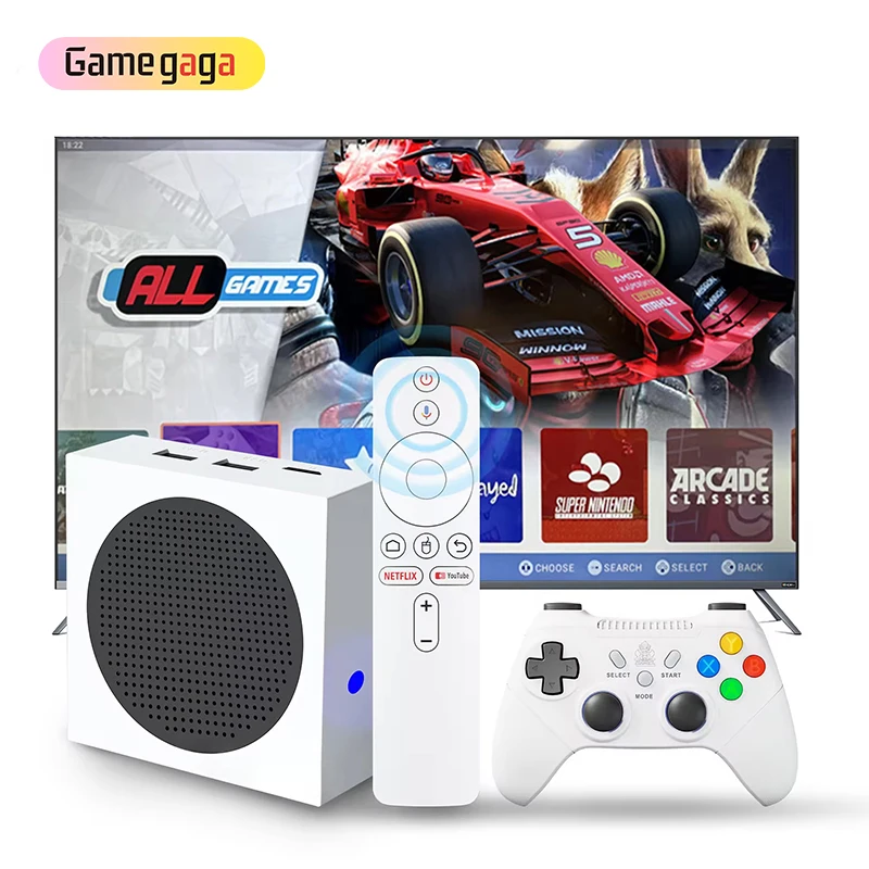 Yo G8 Game Console  Android TV Game Box 2.4G/5G  60000+games Android 14 Amlogic S905Y2 Dual Wireless Controllers