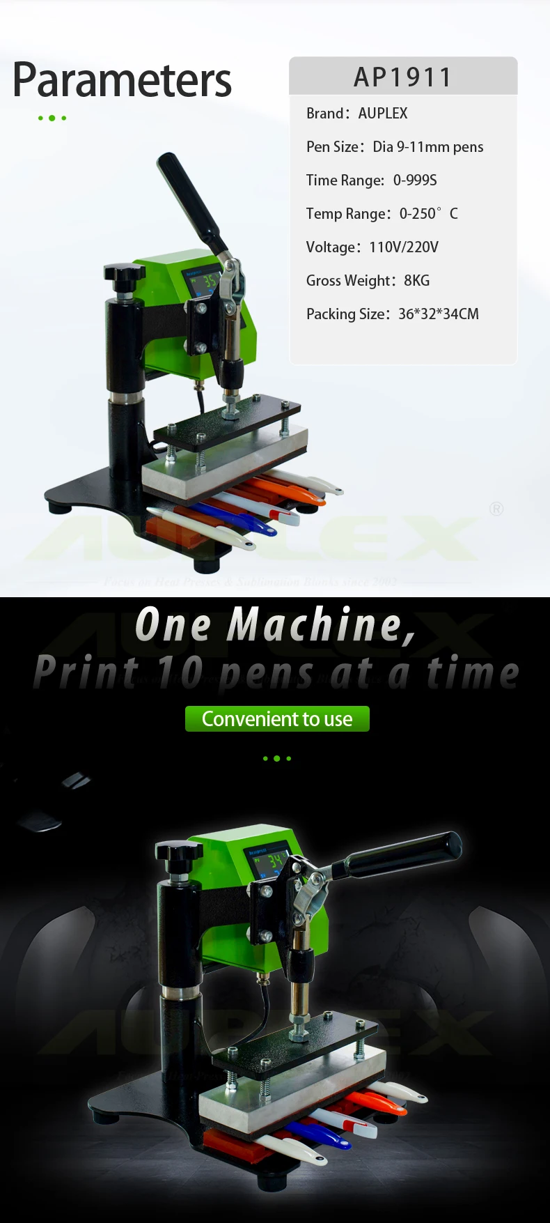 Cheap New Arrival Digital Sublimation 10 in 1 Ballpoint Pen logo Printing Machine for Sale