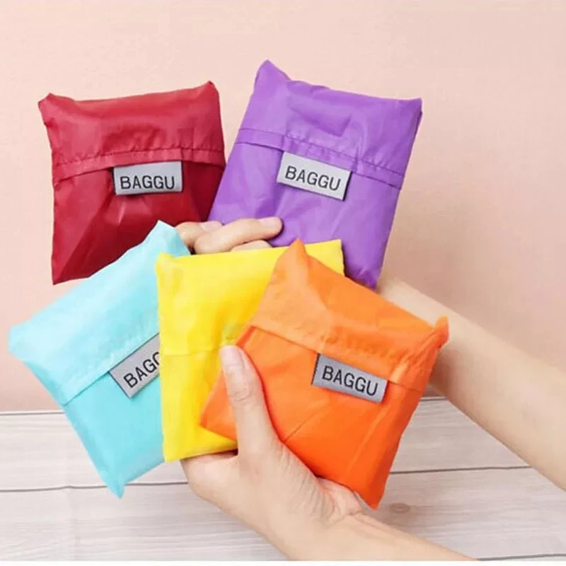 Custom Eco-friendly Carry Packaging Reusable Portable Polyester Tote Foldable Recycle Shopping Grocery Reusable Bag