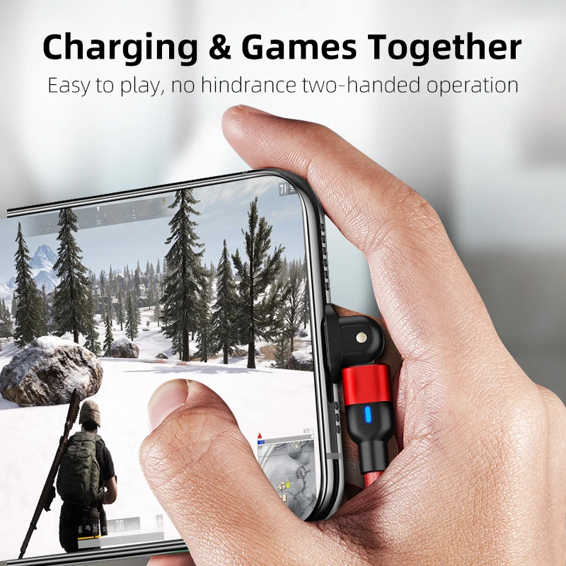 Лидер продаж, высококачественный usb-кабель для быстрой зарядки 3 А, зарядное устройство для iphone, кабель micro, type C, вращающийся usb-кабель 180 L-образной формы