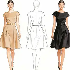 Custom Sweet Lace/Nylon Shoulder Waist-tied Office Dress-Factory Plus Size Lightweight Anti-Wrinkle Breathable Business Others