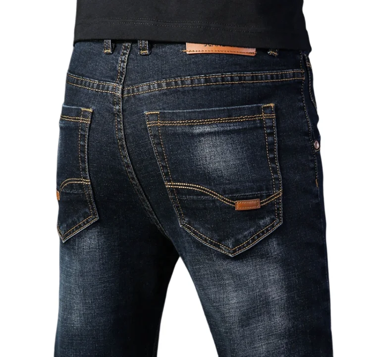 Fashion Jeans for Men Wholesale Jean Pants Slim Fit Men Designer Stretch Denim Blue and Black Jeans Men