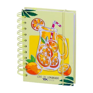 Promotional Gifts A5 Paper Cover Spiral Bound Diary 150 Lined Pages Customized Logo Spiral Notebook