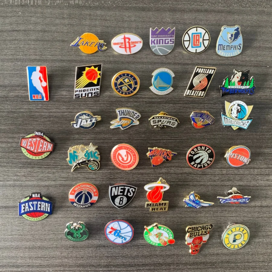 Bulk Custom Enamel Lapel Pins - Sports Badge for Lakers & Warriors