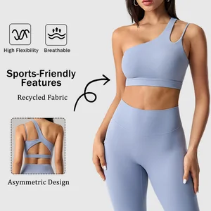 High Flexibility Recycled Fabric Custom Soft Activewear Breathable Quick Dry Nylon Lightweight Pilates Yoga Bra for Women