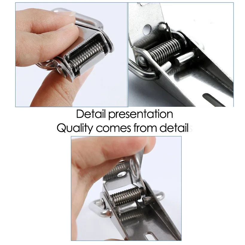 Iso9001 Suitcase Sus304 Spring Loaded Latch Toggle Lock Adjustable Draw ...