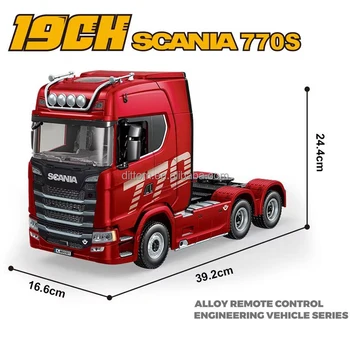 Huina 1501 770S V8 Camión Tractor Mejorado 1/18 19CH 2.4G RC de
