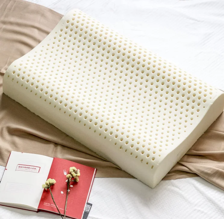 Premium 100% Natural Latex Pillow Ergonomic Cervical Support Breathable Anti-Bacterial Luxury Bedding Pillow