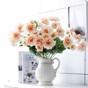Beautiful Silk Flower 2 Heads Artificial Rosemary Flowers For Home Decoration