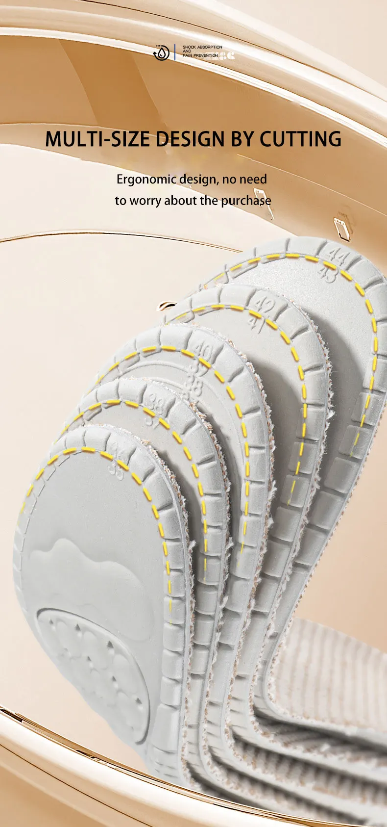 Linen Latex Insoles Summer Sweat Absorption Shoe Pads