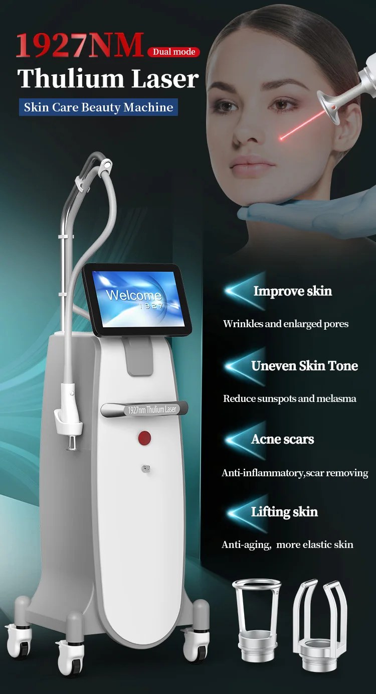 Vertical 12.1-Inch Touch LED Thulium Laser Mask ABS 1927nm Home Care Stimulates Collagen Regeneration Removes Fine Lines