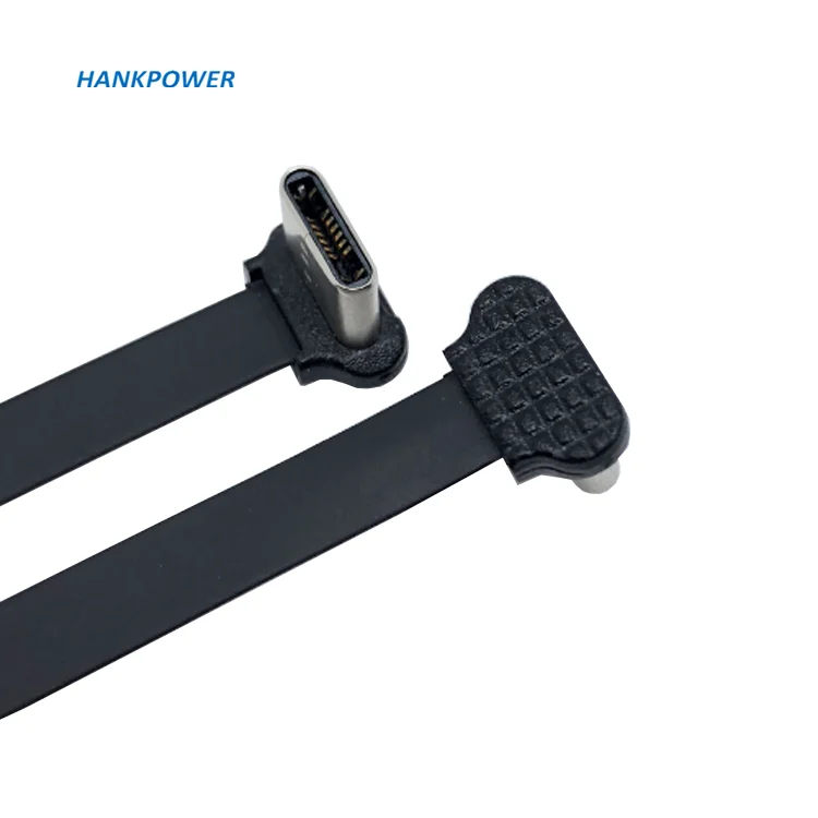 USB C to 8 Pin Injection Mold Flat FPC FPV Cable Type C T Shape Male Wireless Charging Plug With FPC Flexible Row Cable