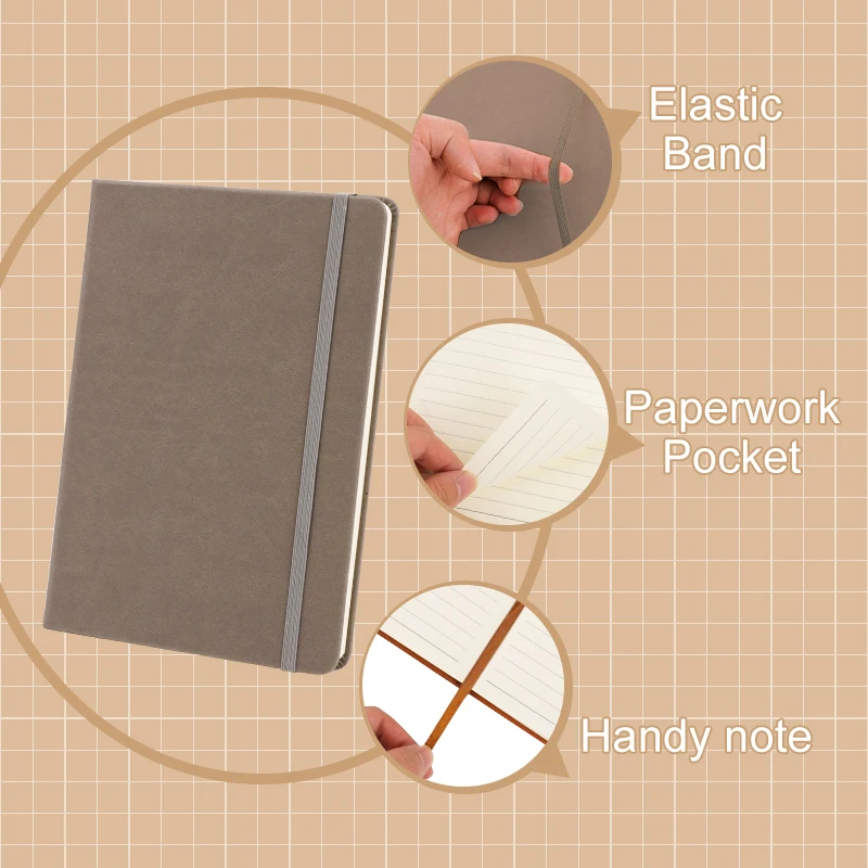 Wholesale A6 A5 School Notebooks Wirting Notebook With Pen Clip Elastic