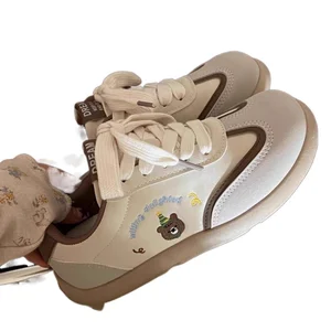 Women's New Design Chunky Shoes School-Style Walking Loafers Summer PU Lining PU Insole Comfortable Slip-On Running Shoes