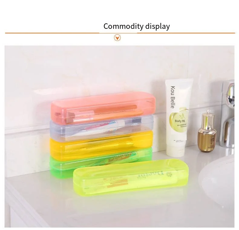 New candy-colored toothbrush case portable transparent toothpaste storage case business travel dental set wholesale factory