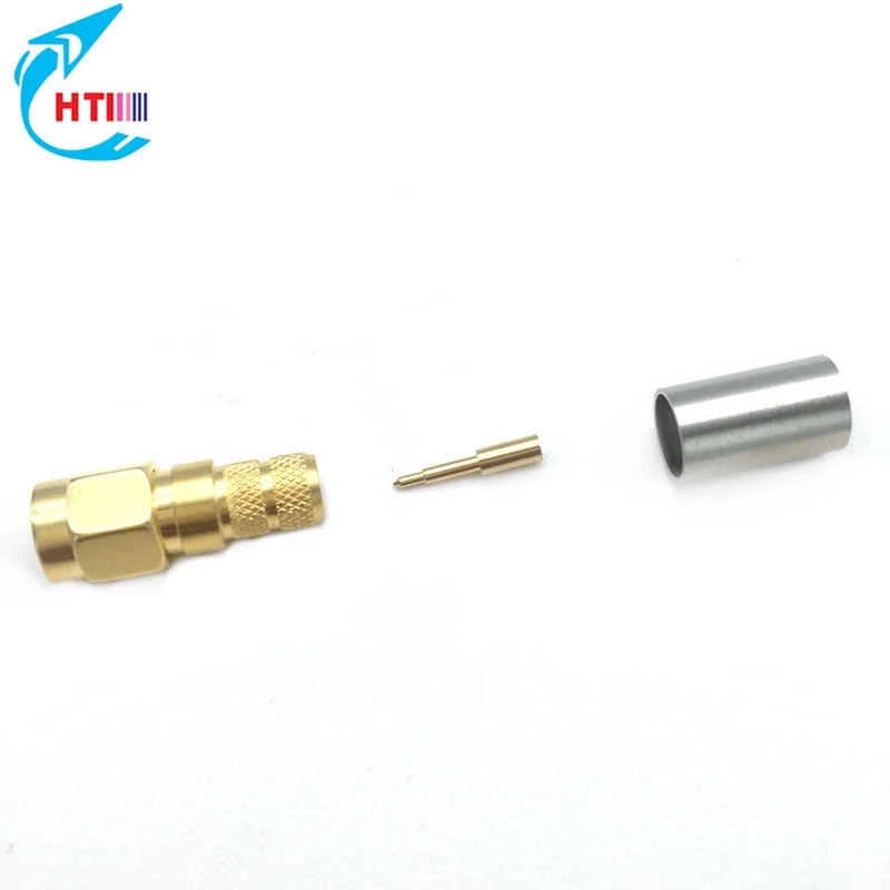 SMA Male Connector Crimp Solder Attachment for LMR240 or RG8X Coax Cable