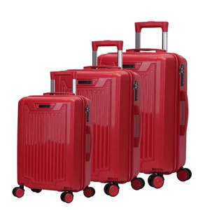 Customized Logo Trolley Bags Case Soft Luggage Set PP Material Travel Luggage With Silent Wheels