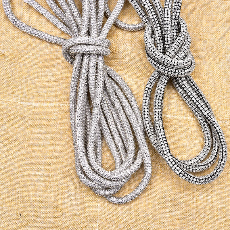 1 Yard Rhinestone Rope Trimming Cotton Mesh Claw Diamond Belt