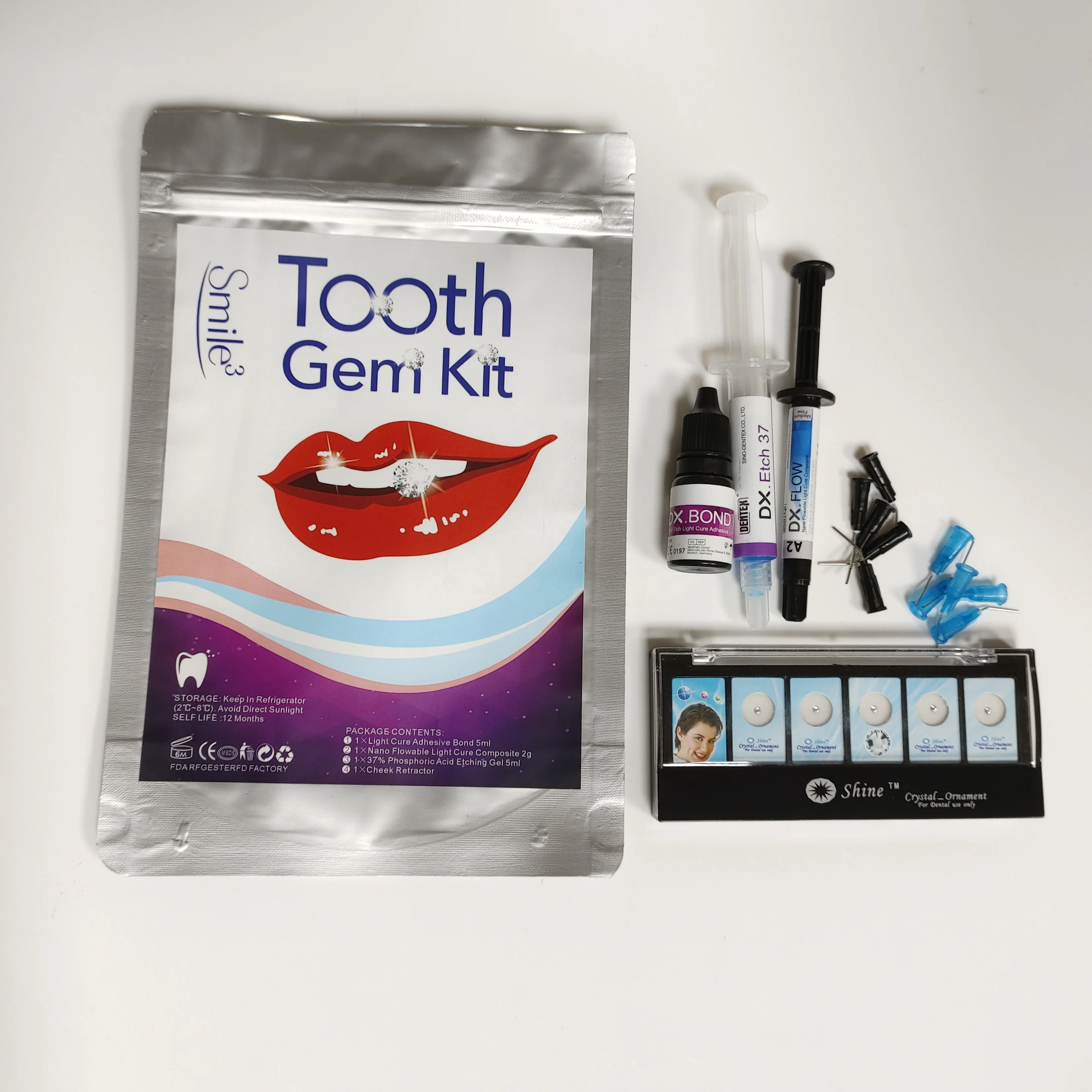Popular Tooth Accessories Led Bonding Oral Crystal Kit Dental