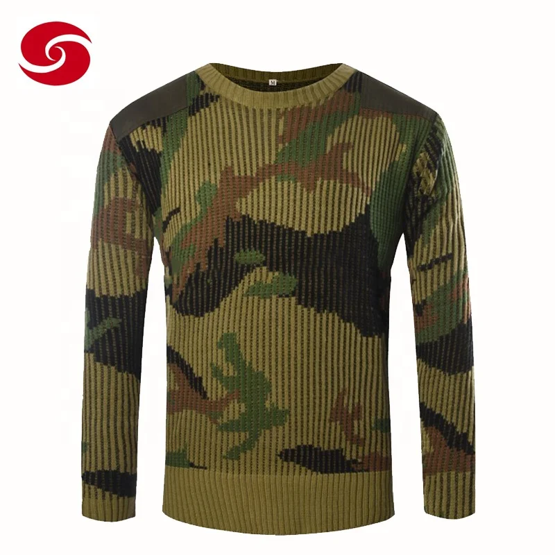 Winter Military Wool Camouflage Pattern Pullover For Troop
