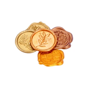 3D Custom Self Adhesive Waterproof Embossed Wax Envelope Stamp Seal Sticker for Promotion & Grocery Use