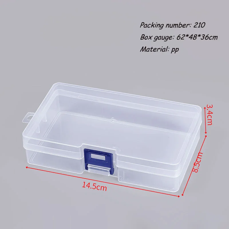 Plastic Rectangular For Storage Transparent PP Plastic Rectangular Storage Box with Cover for Small ...