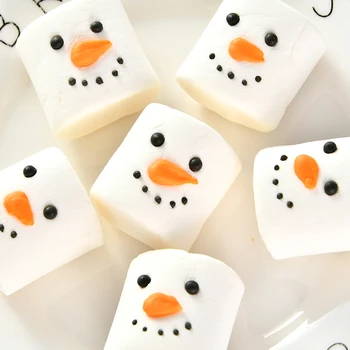 120g sugar decorate snowman christmas wholesale sweets Halal marshmallow candy