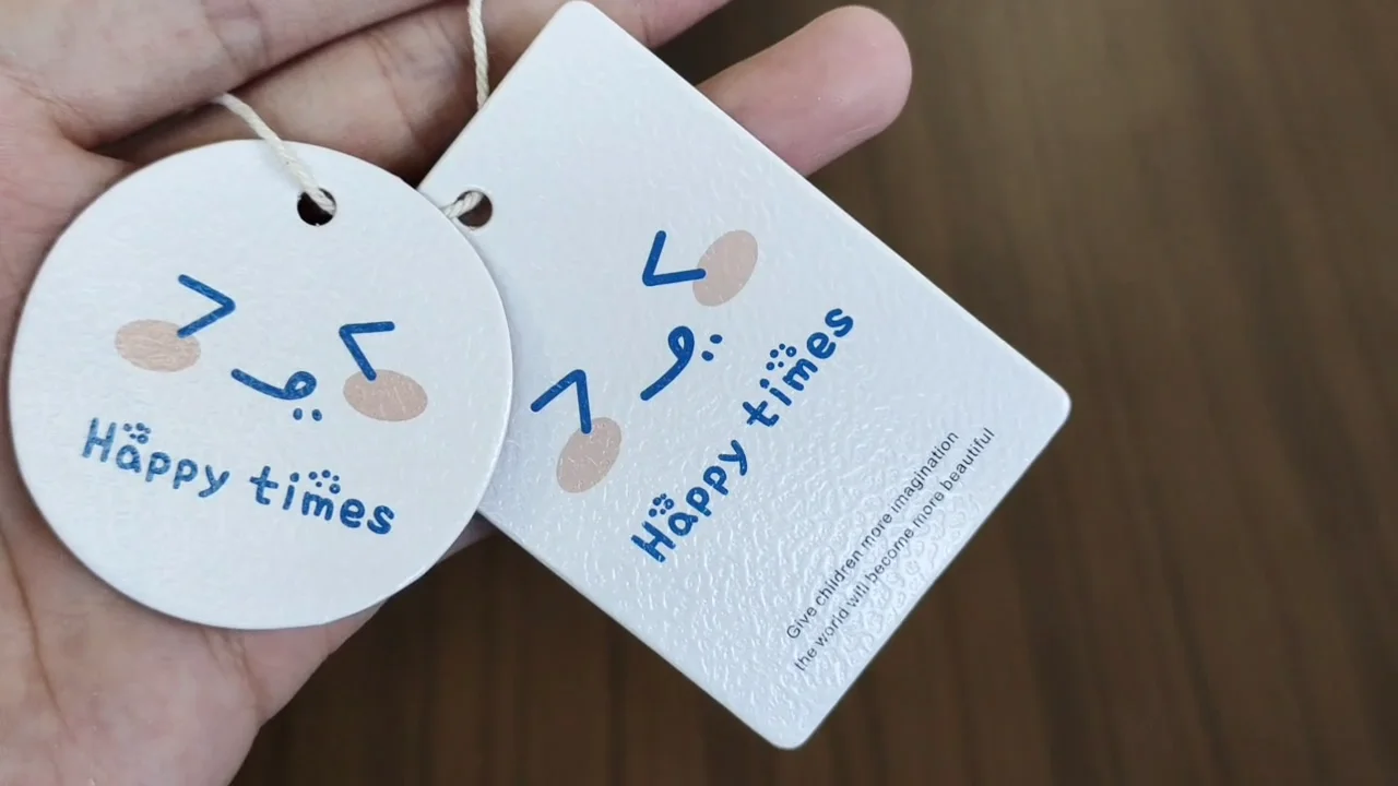 Recyclable Hang Tag Children Clothing Product Apparel Brand Own Logo