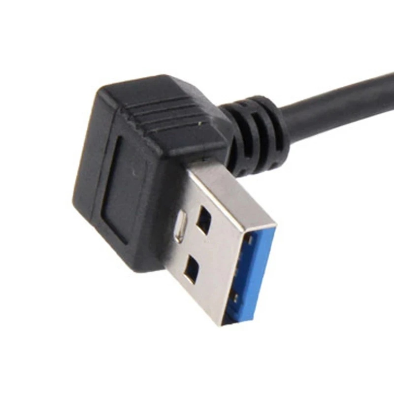 IYueshare Cavo USB 3.0 A L 90° | Maschio-Femmina | 5 Gbps, 900mA | Set Da 2 (Sopra + Sotto) | 30 Cm - 4