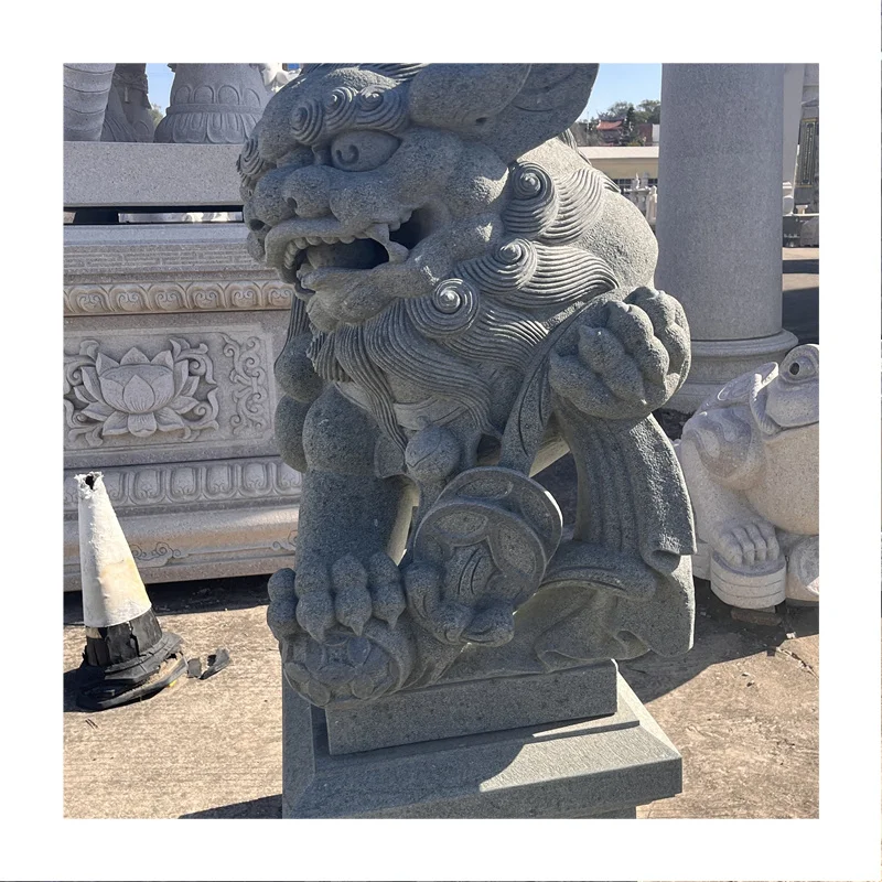 Natural Stone Lion Statue for Customized Outdoor Garden Decorc Big Size Stone Lion Sculpture