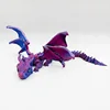 Red and blue big horned flying dragon 38.5cm