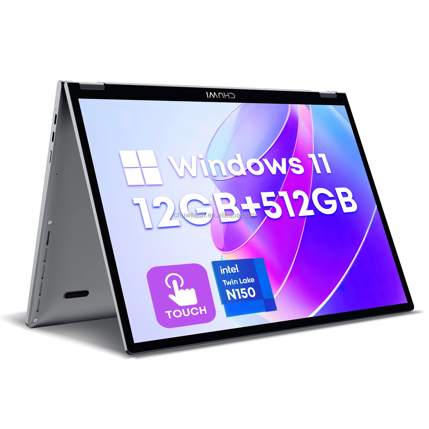 CHUWI Minibook X N150 Yoga Laptop - 16GB RAM, 512GB SSD, Win11