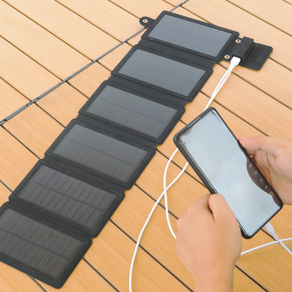 10w 5v Folding Solar Charger For Cell Phone Charger 6 Fold Portable
