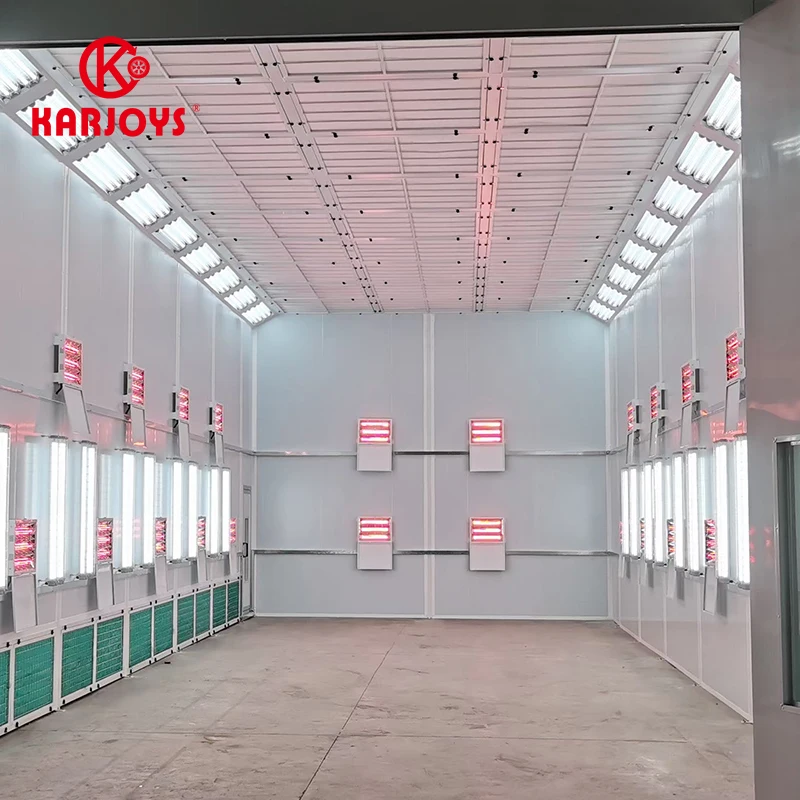 Karjoys KJ-BR13 automatische industrielle elektrische Diesel-Brenner-Heizsprühkabine für große Lastkraftwagen, Busse und Personenkraftwagen mit LED-Beleuchtung und energiesparendem Design