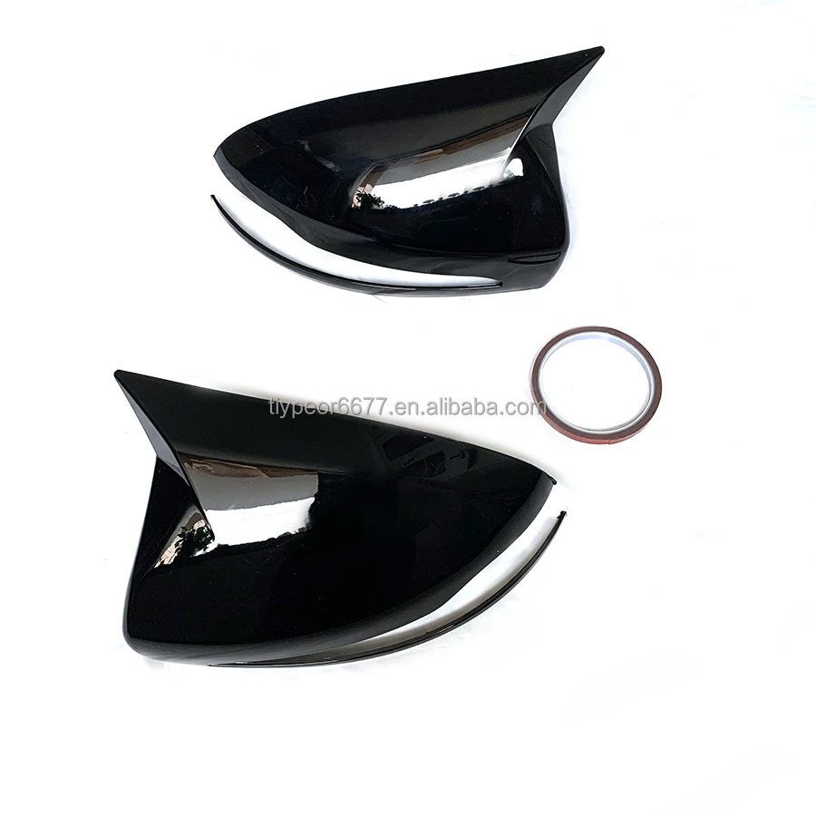 product glossy black door side wing tiypeor rearview mirror cover for mercedes benz c class w205 replacement w213 w222 glc w253-5
