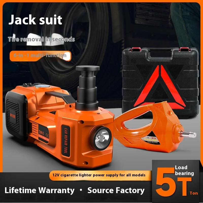 5 in 1 Electric Hydraulic Car Jack 5T DC12V Car Jacks With Impact Wrench Tire Inflator Built-in LED Light - view 6